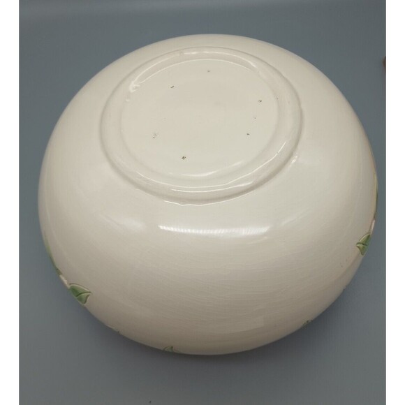 David Nelson Pottery Vase Round Bowl Pierced Cut Out Dogwood Flowers Pink - Picture 9 of 11